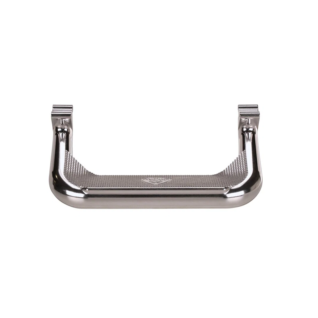 124032-1 – CARR Truck Step, Cab Mount Multi-Fit Single Flat Step Non-Extendable Stationary Polished Aluminum